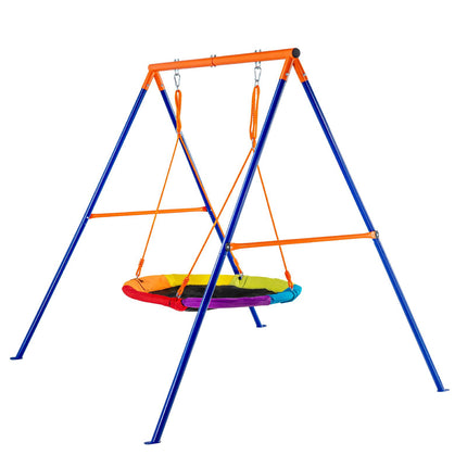 A-Frame Swing Set, 40 in Saucer Seat, 440 lb Capacity