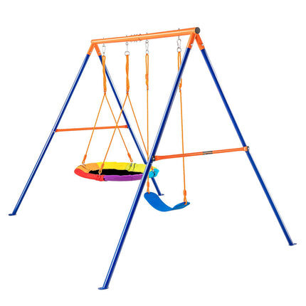 A-Frame Swing Set, 440 lb Capacity, Saucer and Belt