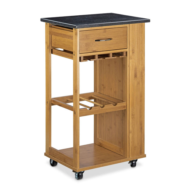 ALFRED L kitchen trolley with wine rack