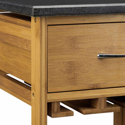 ALFRED L kitchen trolley with wine rack
