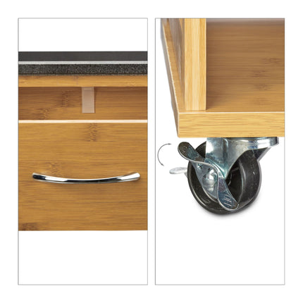 ALFRED L kitchen trolley with wine rack