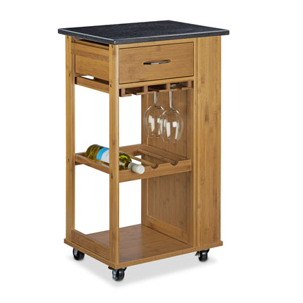 ALFRED L kitchen trolley with wine rack