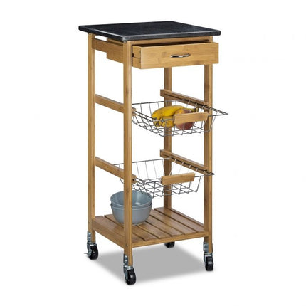 ALFRED S kitchen trolley with 2 baskets