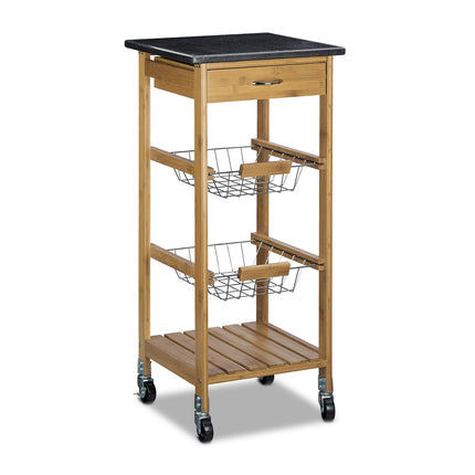 ALFRED S kitchen trolley with 2 baskets