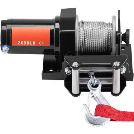 ATV Electric Winch 2000 lb, Steel Cable, Wired Remote