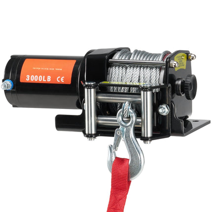 ATV Electric Winch 3000 lb, Steel Cable, Wired Remote