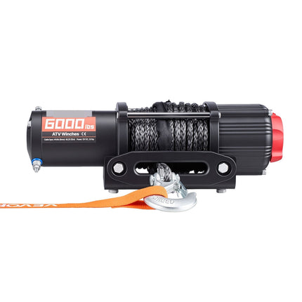 ATV/UTV Electric Winch 12V, 6000 lb Synthetic Rope