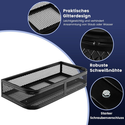 ATV front loading basket, front luggage basket, luggage rack basket, storage basket 92 x 44 x 16.5 cm