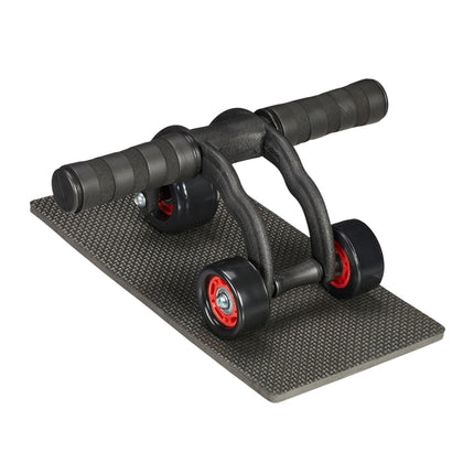 Ab Roller with Knee Mat – 3-Wheel Stability Trainer