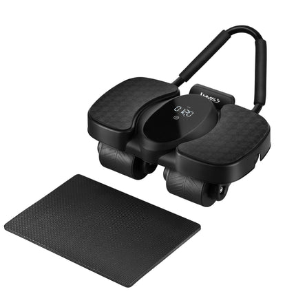 Abdominal Exercise Wheel with LCD, Auto Return & Phone Holder