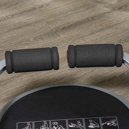 Collapsible abdominal training with cushion, adjustable height, steel