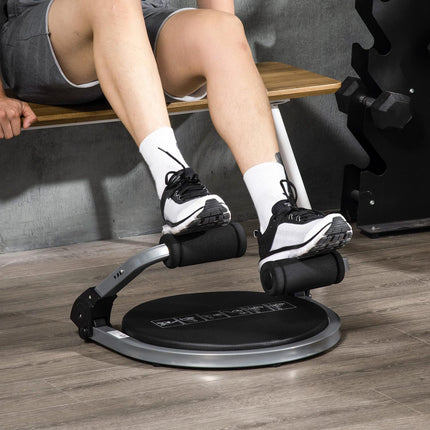 Collapsible abdominal training with cushion, adjustable height, steel