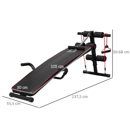 Adjustable bench with resistance bands, capacity 120 kg