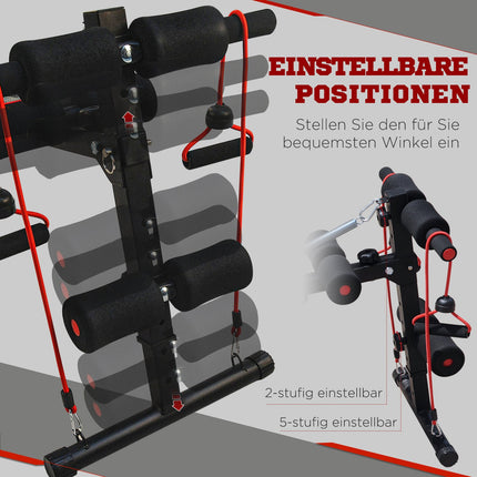 Adjustable bench with resistance bands, capacity 120 kg