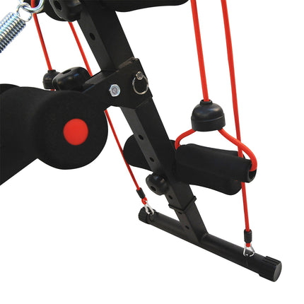 Adjustable bench with resistance bands, capacity 120 kg