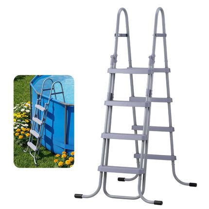 Above-Ground Pool Ladder, 4-Step Steel A-Frame, 300 lb