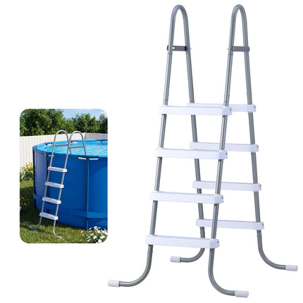 Above Ground Pool Ladder, 4-Step Steel A-Frame, 300 lb