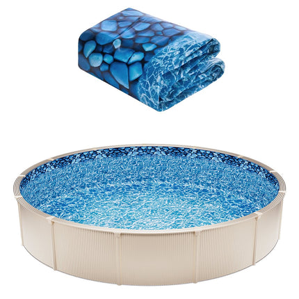 Above-Ground Pool Liner 8 Ft Round, Overlap Vinyl 54 In