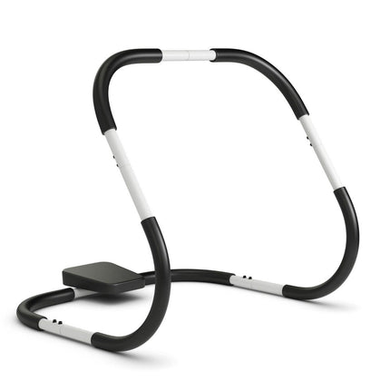 Ab roller abdominal trainer with padded headrest abdominal muscle trainer device 73 x 73 x 64 cm