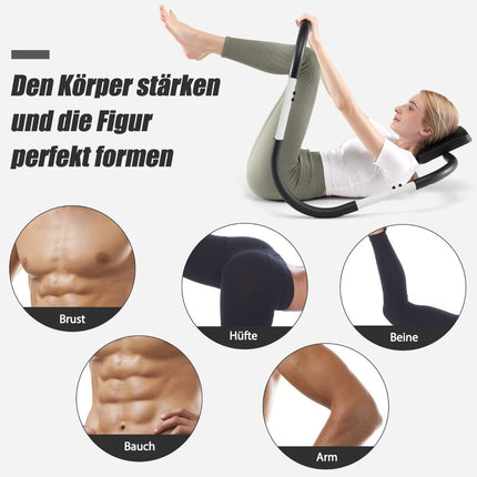 Ab roller abdominal trainer with padded headrest abdominal muscle trainer device 73 x 73 x 64 cm