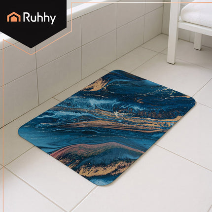 Absorbent Non-Slip Bathroom Rug 60x40cm, Quick-Dry