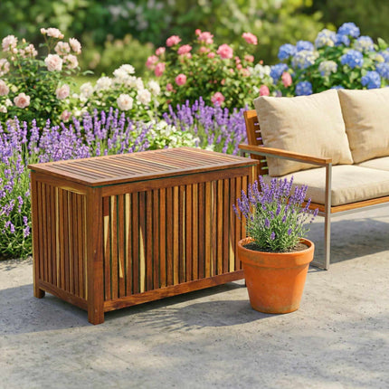 Acacia Garden Storage Box, Medium – Natural Wood