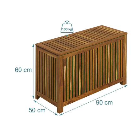 Acacia Garden Storage Box, Medium – Natural Wood