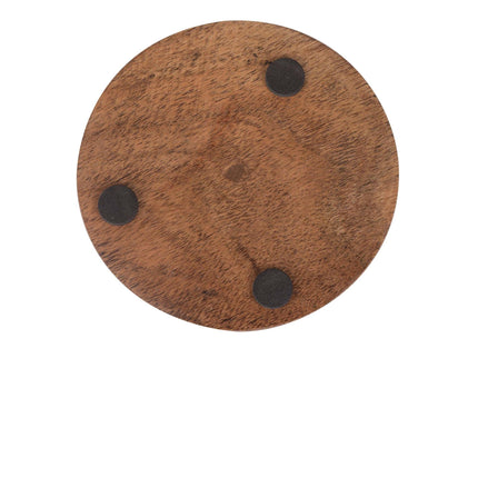 Acacia Wood Coaster Set with Holder – 6 Pieces