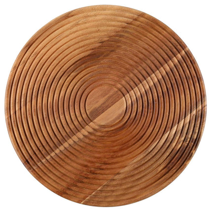 Acacia Wood Serving Platter, 30 cm, Natural Finish