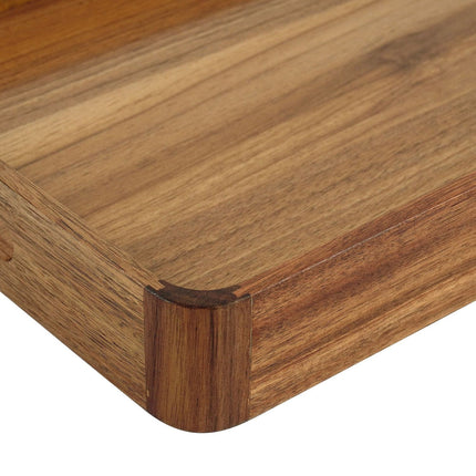 Acacia Wood Serving Tray with Handles – Durable & Stylish