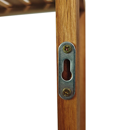 Acacia Wood Wall Shelf, 3-Tier Storage