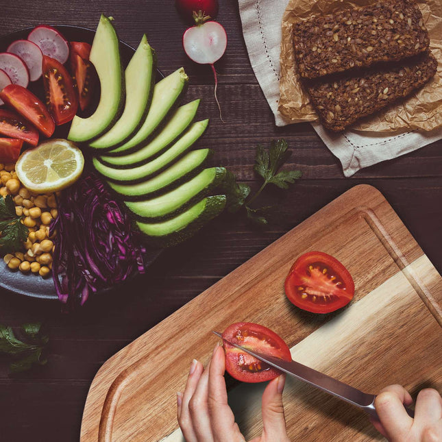 Acaciahouten snijplank met handvat