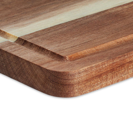 Acacia wood cutting board with handle