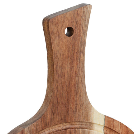 Acacia wood cutting board with handle