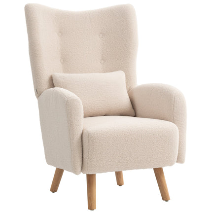 Accent Chair, Plush Upholstery, Foam Cushion, Beige