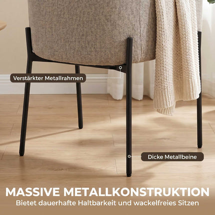 Accent Lounge Chair, Armrests, Chenille Upholstery, Metal Legs, Tan