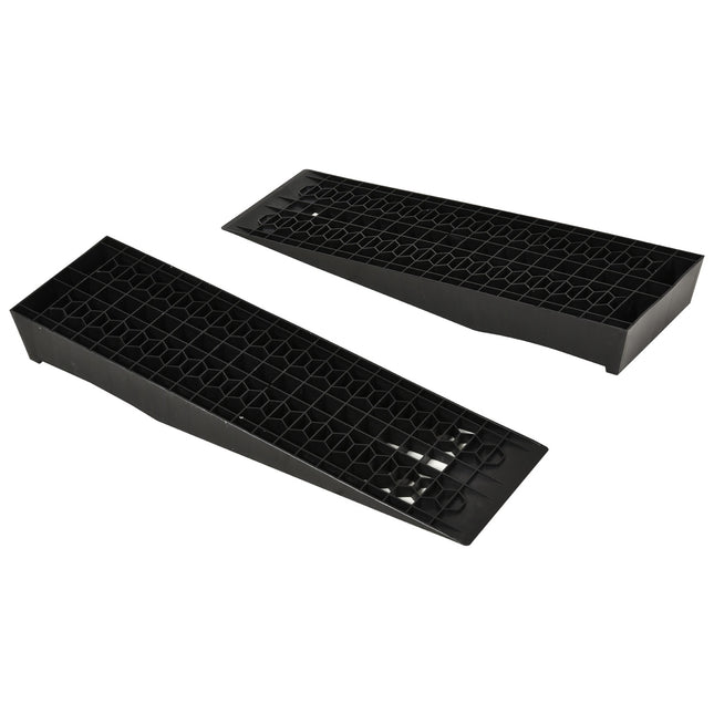 Rubber threshold ramp set, black, 70x20x8 cm, curb