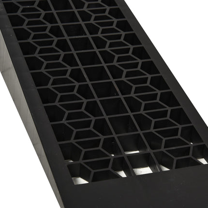 Rubber threshold ramp set, black, 70x20x8 cm, curb