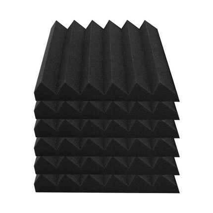 Acoustic Foam Panels 36-Pack, 12x12x2 In, Black