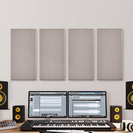 Acoustic Panels 4-Pack, 2 in Fiberglass, Self-Adhesive