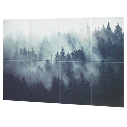 Acoustic Wall Panels, Self-Adhesive Polyester, 8-Pack