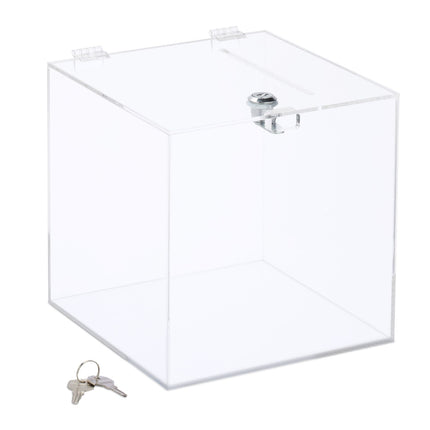 Acrylic Ballot Box with Lock – Shatterproof, A6 Slot