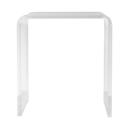 Acrylic C-Shaped Side Table, Clear, 55 Lb Capacity