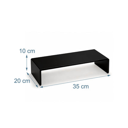 Acrylic Monitor Riser – Black, 35x20x10 cm, Ergonomic Stand