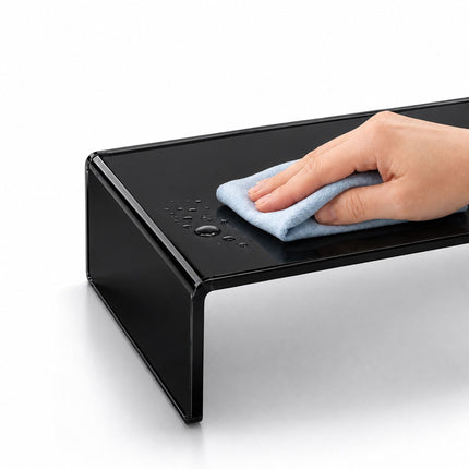 Acrylic Monitor Riser - Black, 50 x 20 x 10 cm