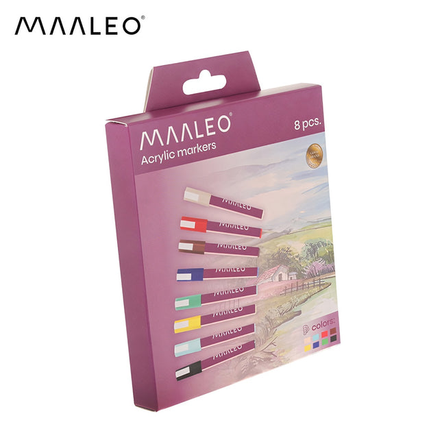 Acrylic Paint Markers Set, 8 Waterproof Colors, 8ml Each
