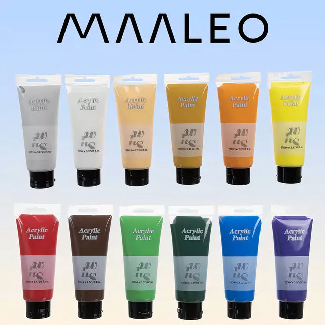 Acrylic paints 12 pcs. 100ml Maaleo 20424