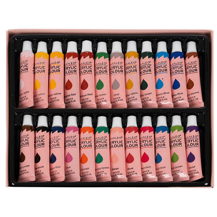 Acrylic paints 24 pcs. - 12 ml. Maaleo 20363