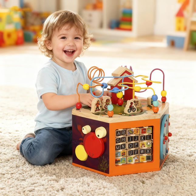 Activity Cube, 8-in-1 Motor Skills Toy, 41.5 x 37.5 cm, Multicolor