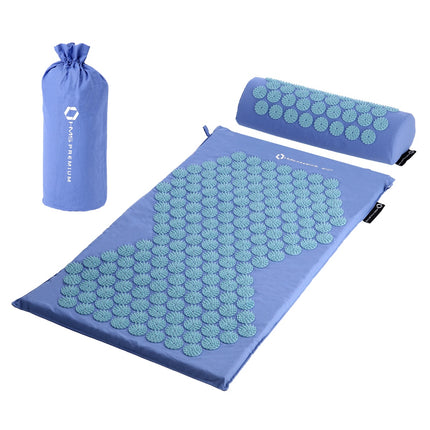 Acupressure Mat Set, Blue – Includes Pillow